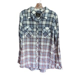 Rails Blue/Pink/Red Plaid Ombre Shirt